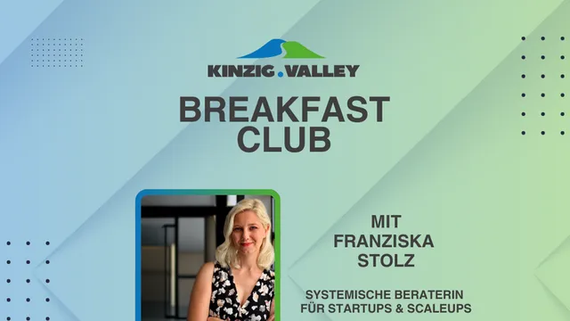 Veranstaltungsbanner des Kinzig Valley. Breakfast Club mit Franziska Stolz zum Thema "Stressmanagement am Morgen: Verstehen und Bewältigen"